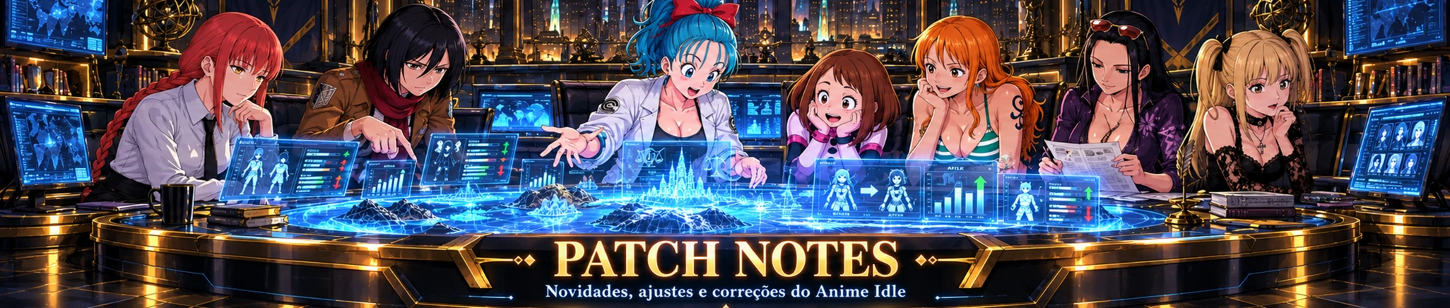 Patch Notes — novidades, ajustes e correções do Anime Idle